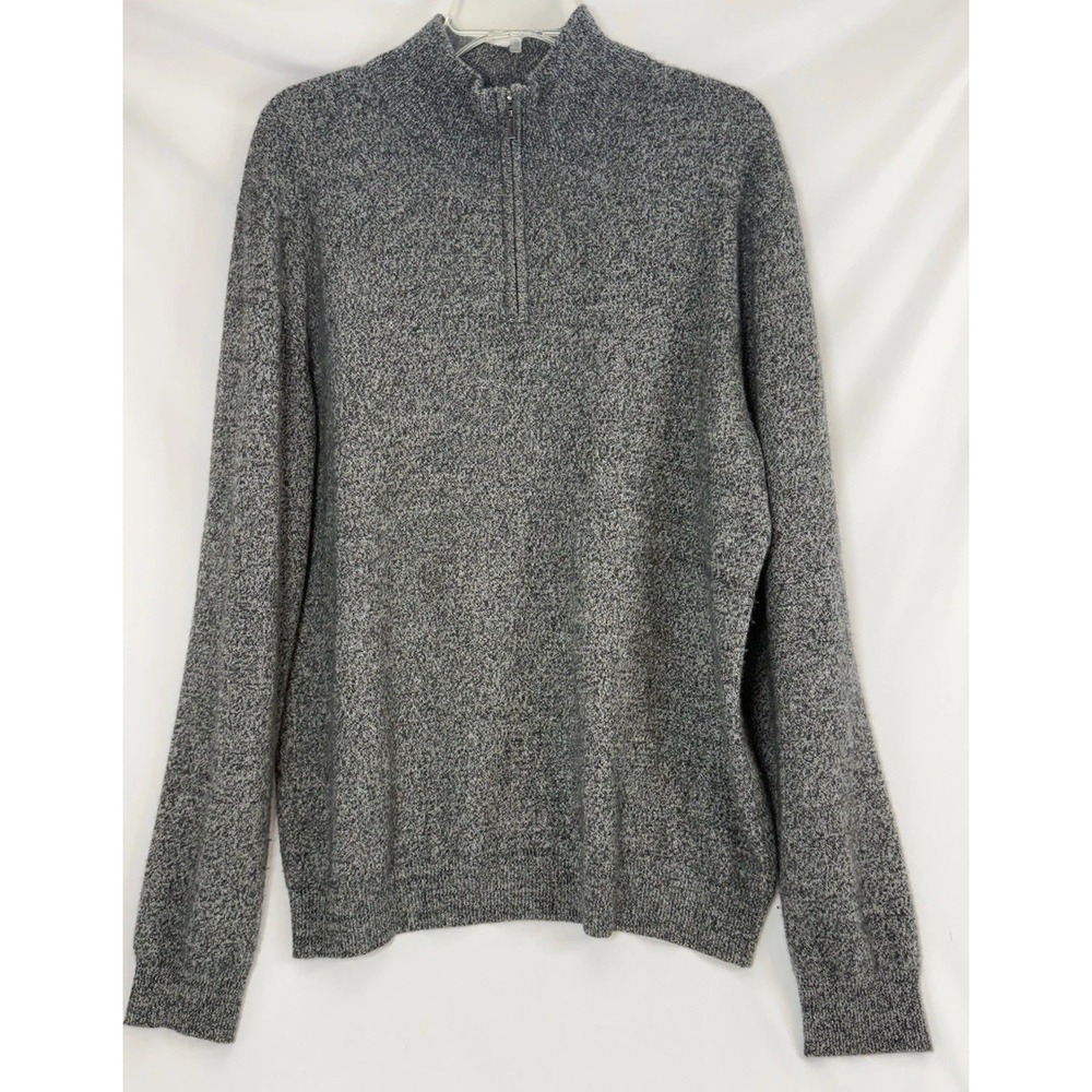 Joseph & Lyman Sweater Mens Large Gray 100% Cashmere Polo Knit Pullover